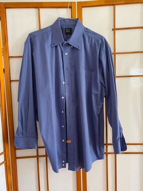Jos A Banks Blue Check Dress Shirt - Men's Modern Fit
